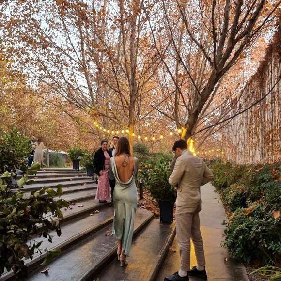 Elegant Sage Green Long Sleeve Dress - Picture 2 of 4